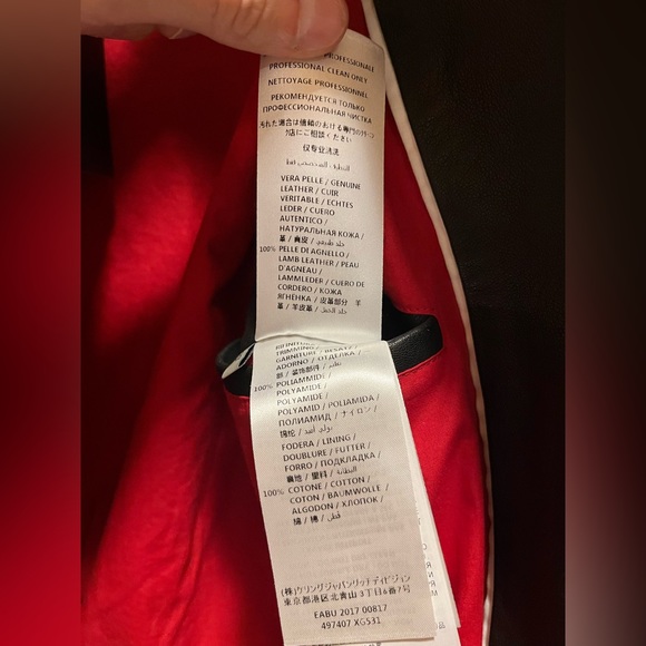 New Gucci Logo Leather Bomber Jacket Size 48 / US M - Picture 14 of 16